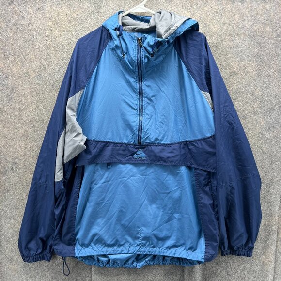Nike Other - Nike ACG Jacket Mens XL Blue Gray Half Zip Hooded Windbreaker Anorak Vintage 90s